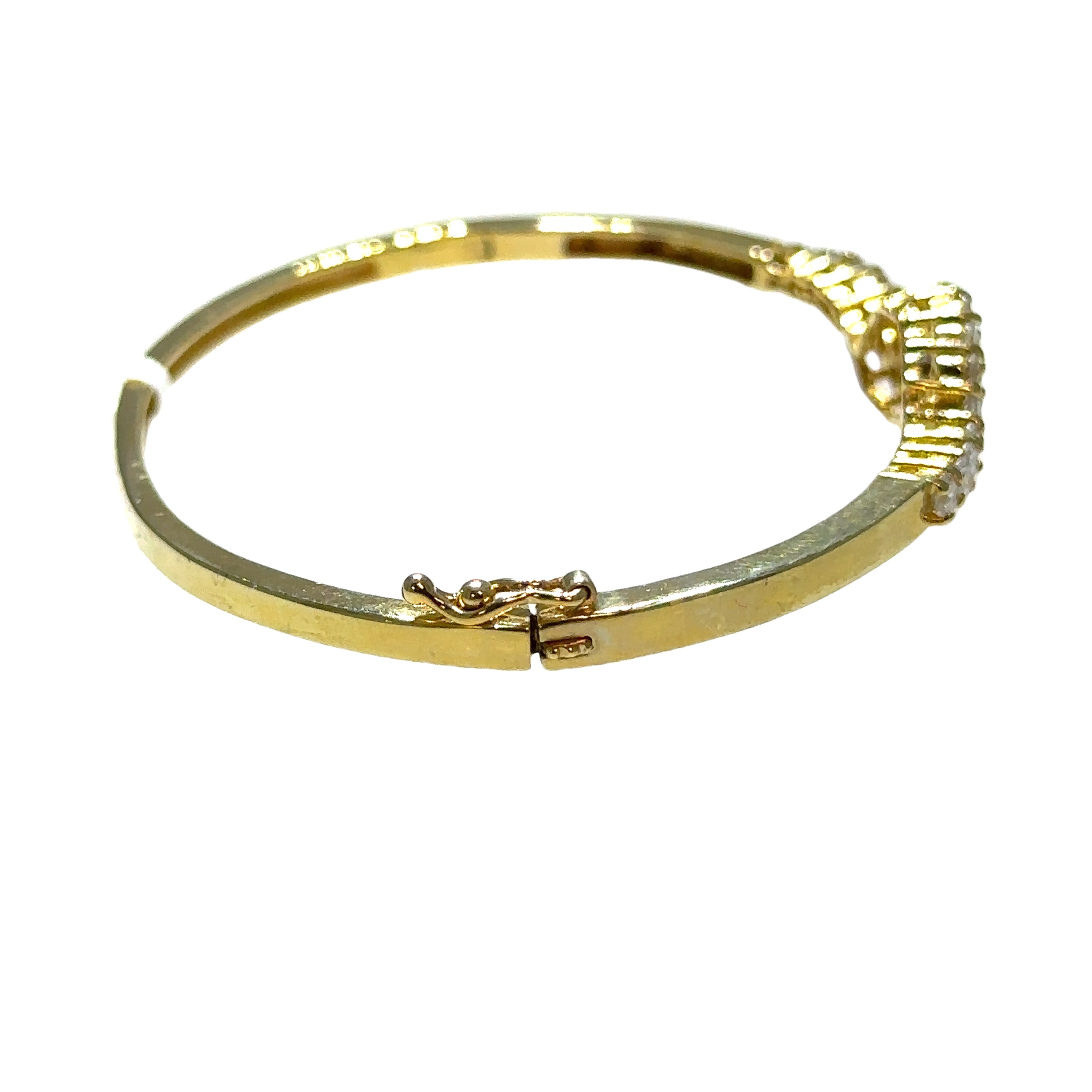 Yellow Gold Diamond Bypass Cuff