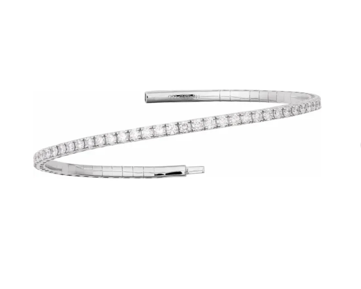 Diamond Tennis Bracelet Flex Bangle